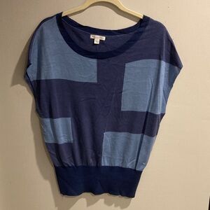 New York & Compaby Casual Blue Color Block Women's Top